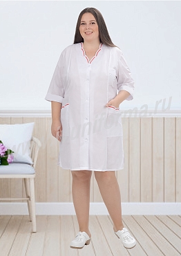 Халат медицинский женский арт. М-20-02-ТС (size +)