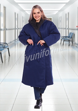 Халат женский госпитальный утепленный арт. М-20-78-ГР