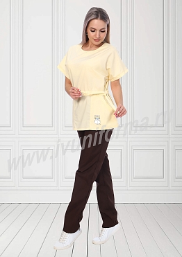 Блуза медицинская женская с принтом арт. М-40-04-ПАН