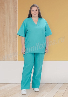 Костюм медицинский унисекс бязь ГОСТ арт. ПВ-02-24-БЗ (size +)
