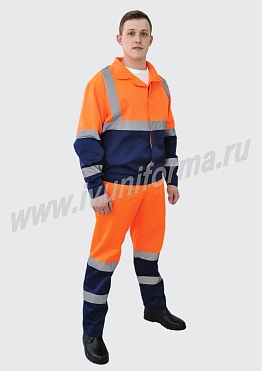 Костюм рабочий мужской для дорожника арт. Р-02-41-ГР